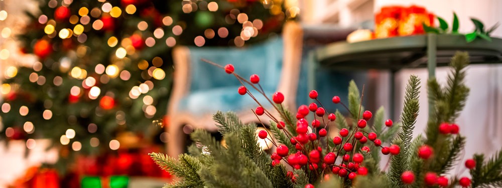 decoracion flores navidad