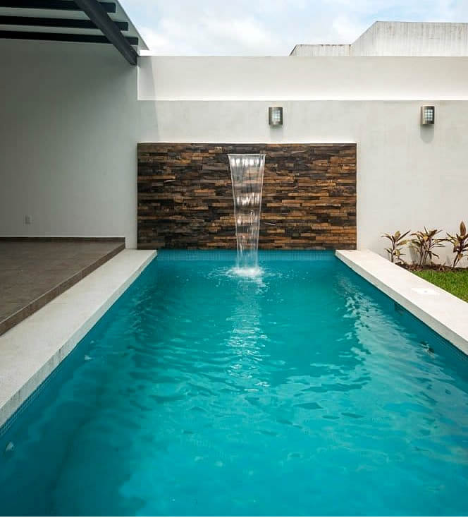 construccion de piscinas hormigon casas santiago modernas urbanas