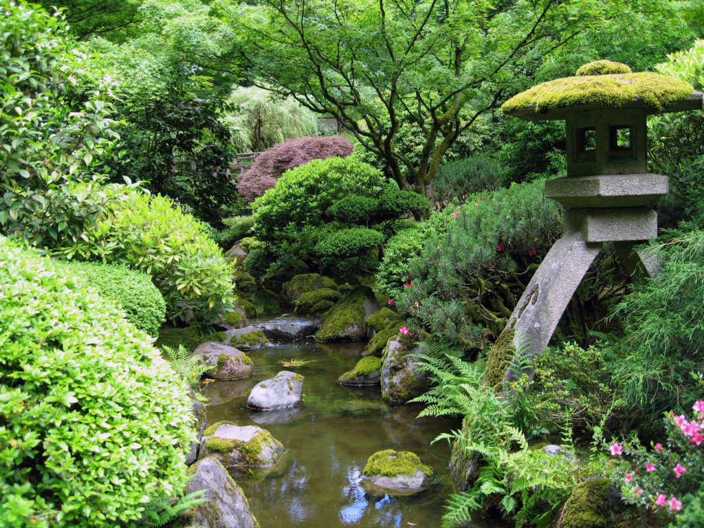 Portland Japanese garden creek 1024x768