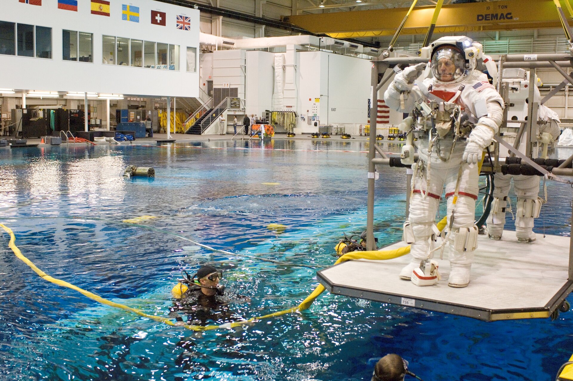 NASA s Neutral Buoyancy Laboratory in Houston pillars