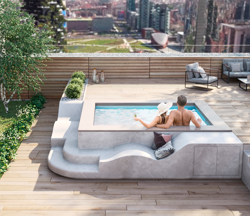 mini piscina spa space