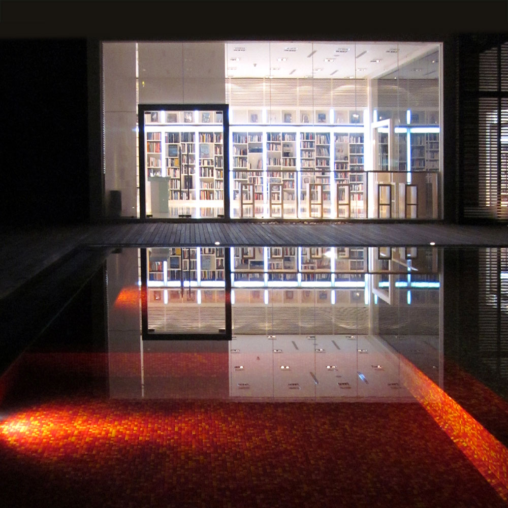 library koh samui red pool night art resort 011